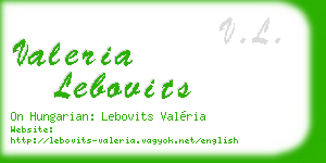 valeria lebovits business card